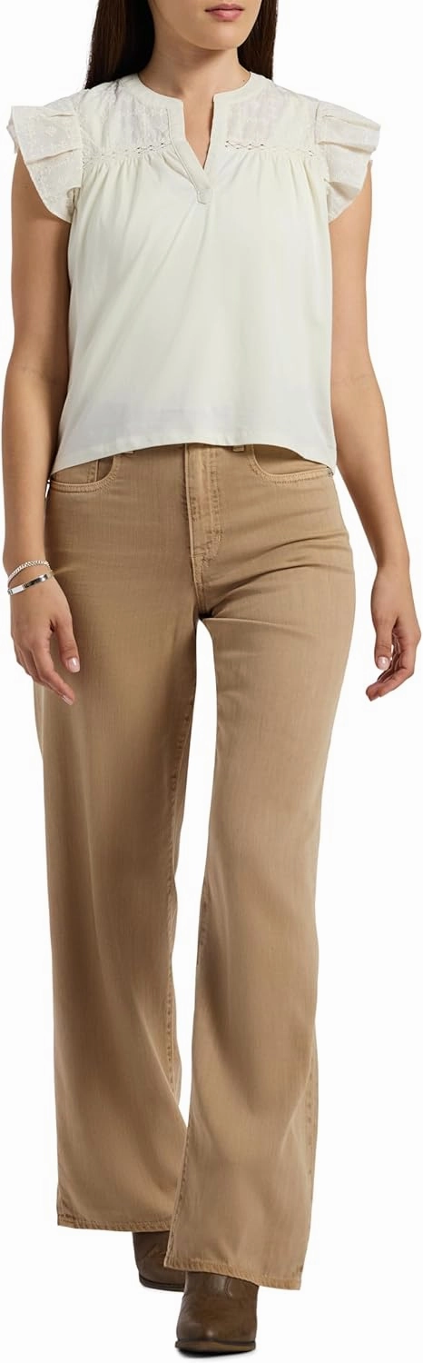 Buffalo David Bitton Women's Addie High Rise Wide Leg Jeans