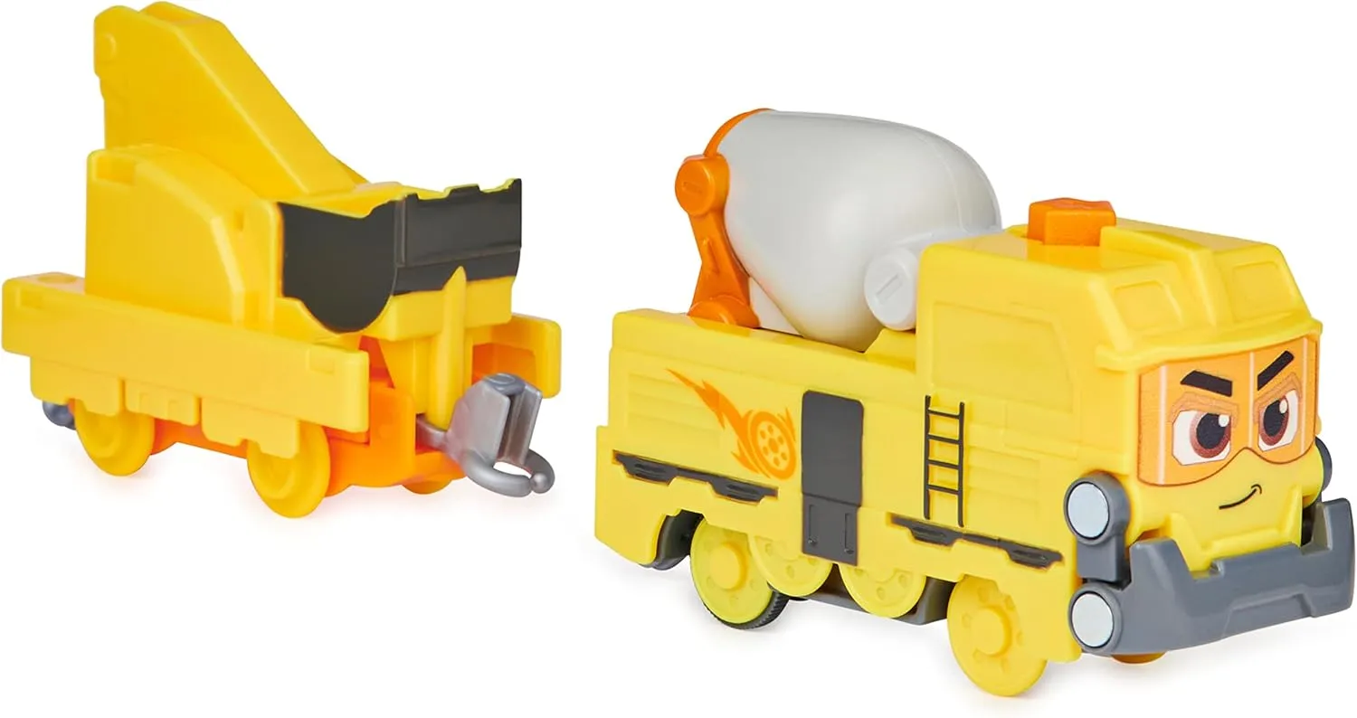 Build-It Brock Motorized Toy Train with Working Tool and Cargo Car, Kids Toys for Ages 3 and up,Multicolor