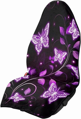 Butterfly Car Seat Towel Cover Fashion Auto Interior Waterproof Soft Auto Seat Covers Anti-Slip Vehicle Seat Protector Universal Size Fit for Most Cars SUVs Trucks Vans