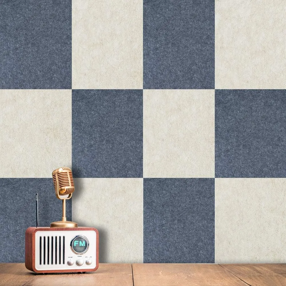 BXI Sound Absorber - 16 X 12 X 3/8 Inches 6 Pack High Density Acoustic Absorption Panel, Sound Absorbing Panels Reduce Echo Reverb, Tackable Acoustic Panels for Wall and Ceiling Acoustic Treatment