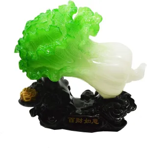 Cabbage Display, Solid Resin-Made Cabbage Decoration 8x8x4 Inch, Green Décor Pakchoi