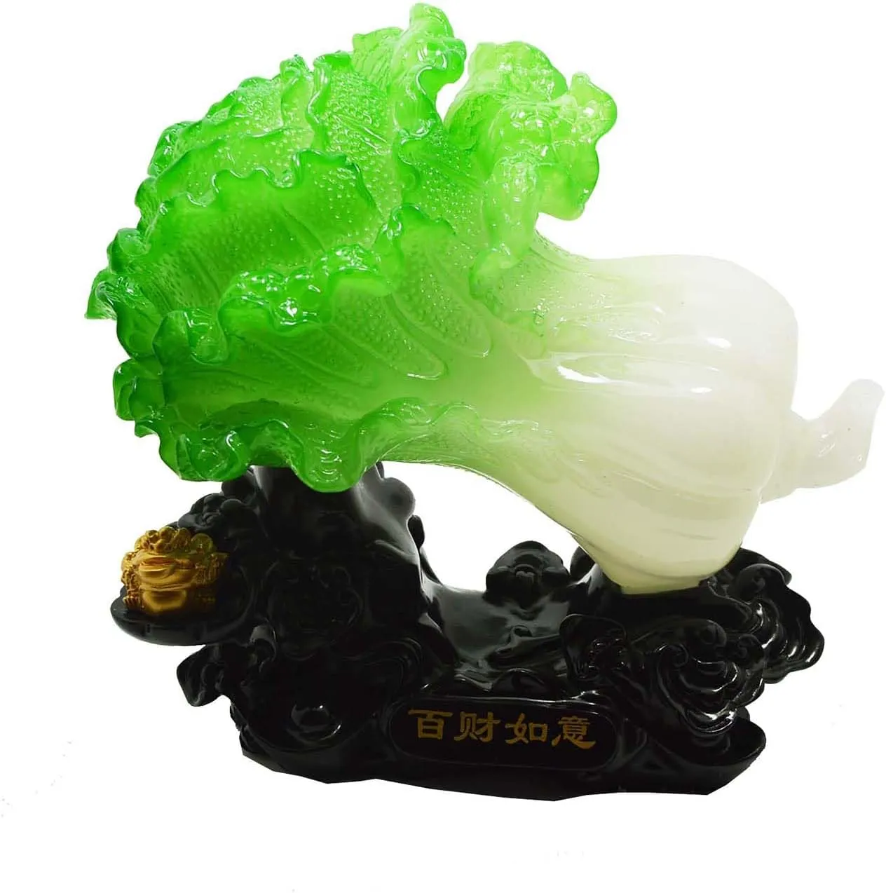 Cabbage Display, Solid Resin-Made Cabbage Decoration 8x8x4 Inch, Green Décor Pakchoi