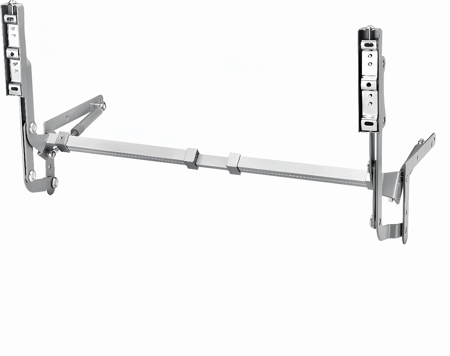 Cabinet Door Hinges Set, Kitchen Cabinet Up Stay Door Lift with Adjustable Hinges, Vertical Swing Lift Door Hinges with Pneumatic Arm Slow Closing