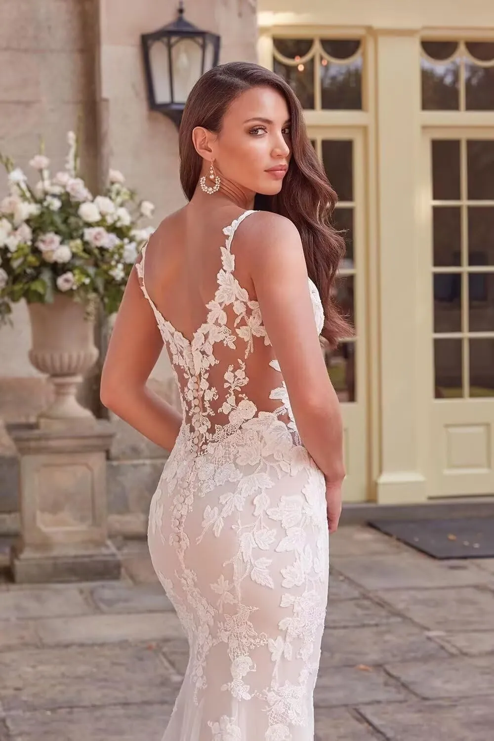 Cadoly Mermaid Wedding Dresses for Bride 2025 Fall V-Neck Modest Tulle Lace Appliques Elegant Boho Beach Bridal Gown