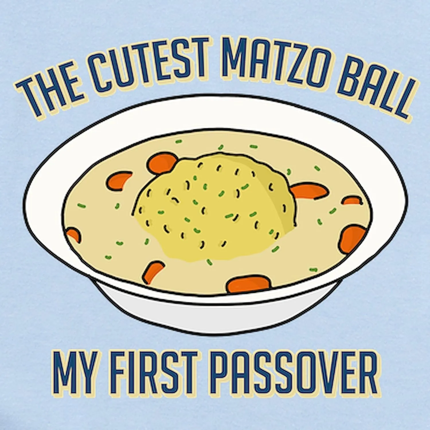 CafePress Matzo Ball My First Passover Baby Light Bodysuit Cute Infant Bodysuit Baby Romper