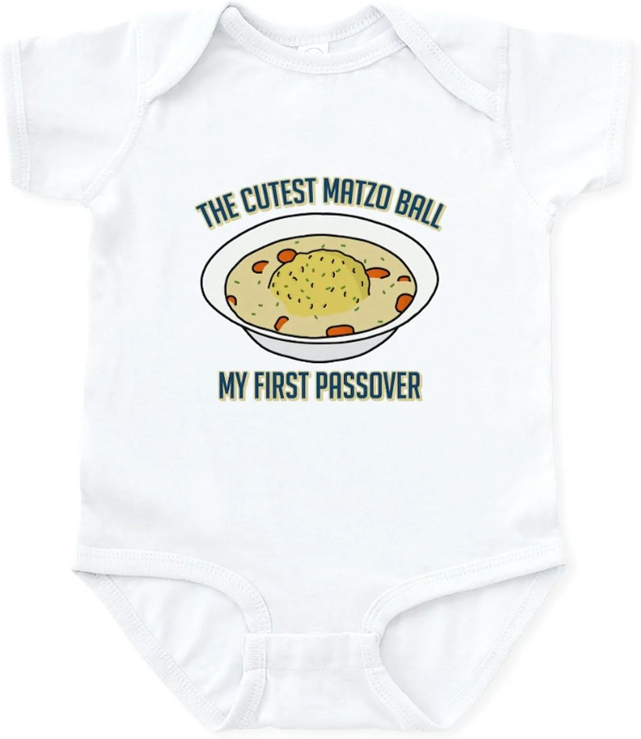 CafePress Matzo Ball My First Passover Baby Light Bodysuit Cute Infant Bodysuit Baby Romper