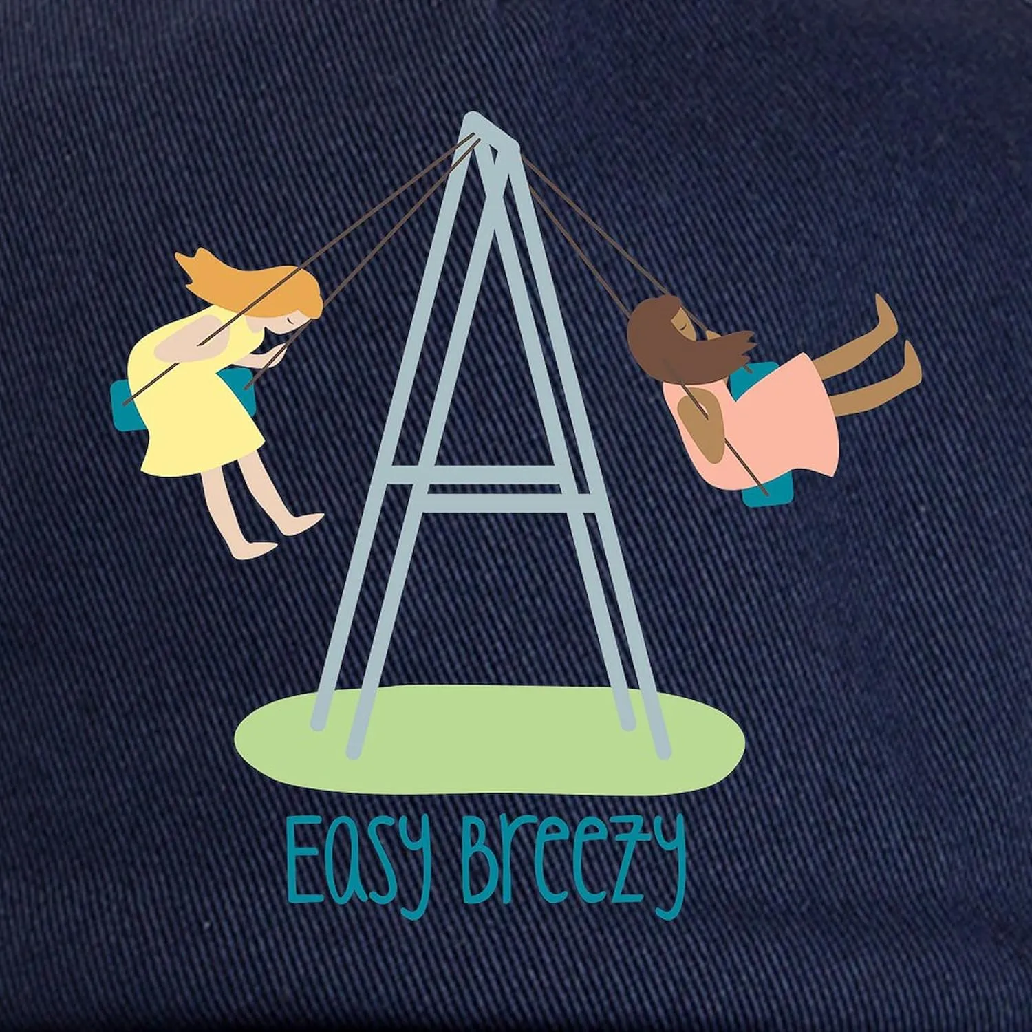 CafePress Swing Set Easy Breezy Adjustable Baseball Cap