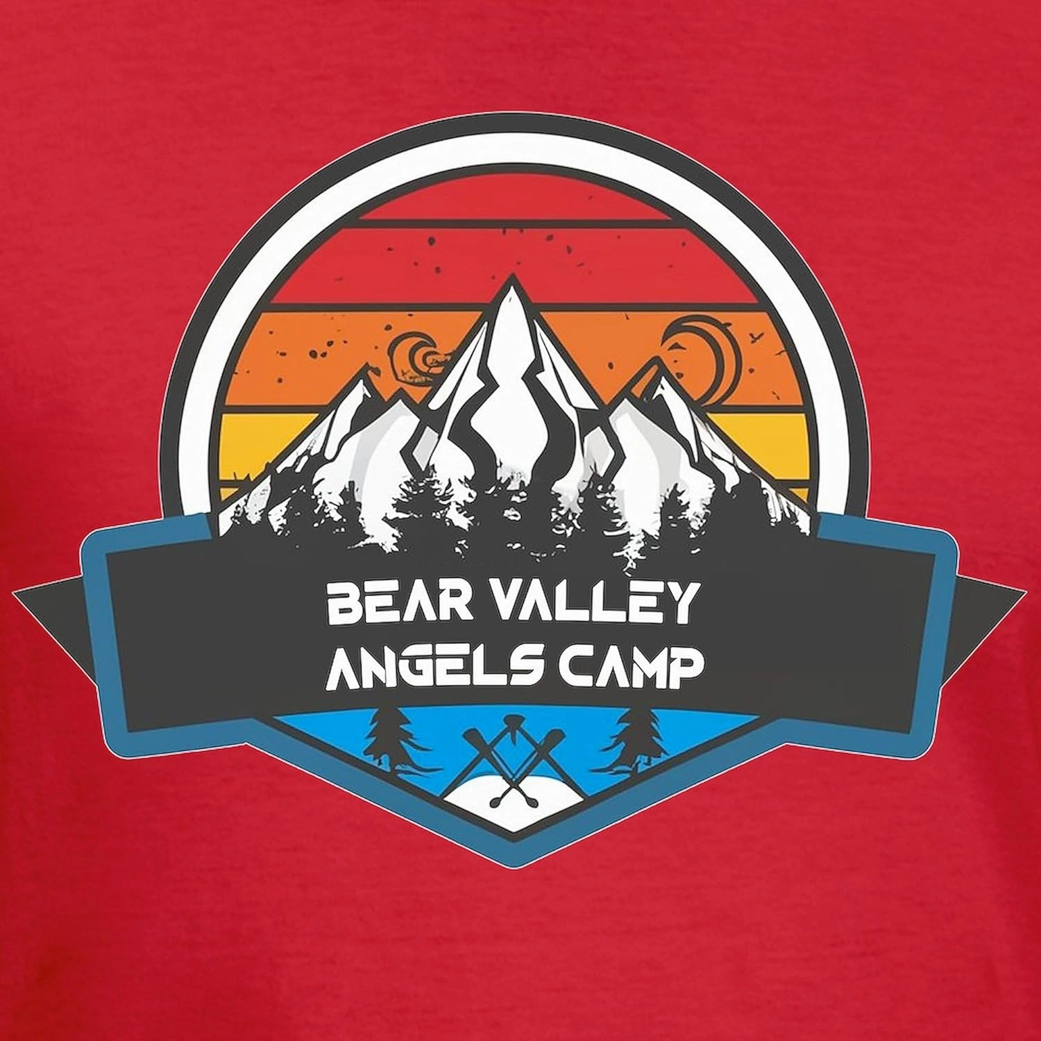 CafePress Bear Valley Angels Camp California T Shirt Men's Fitted Graphic T-Shirt