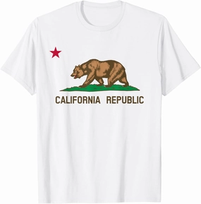 California The Golden State Bear Flag San Francisco T Shirt T-Shirt