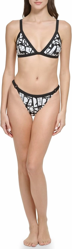 Calvin Klein Women's Low Waisted Elastic Logo Triangle Bikini Set