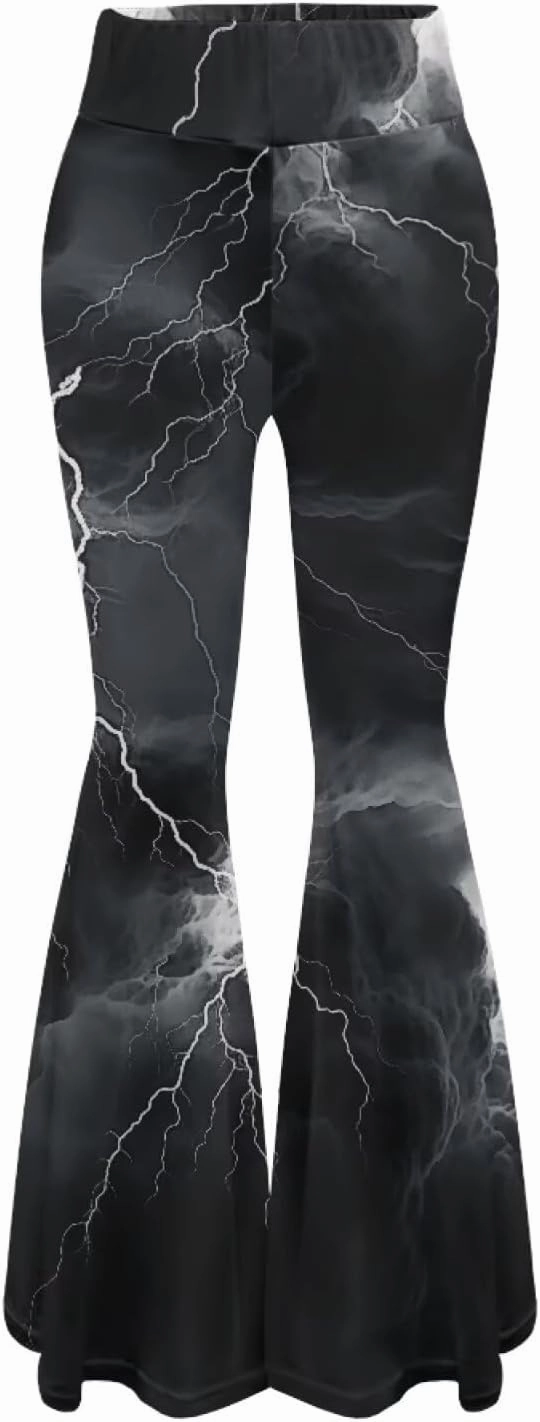 Camo Flared Leggings for High Waist Tummy Control, Women's Yoga Pants, Female Soft Lounge Pants for Sports Gym
