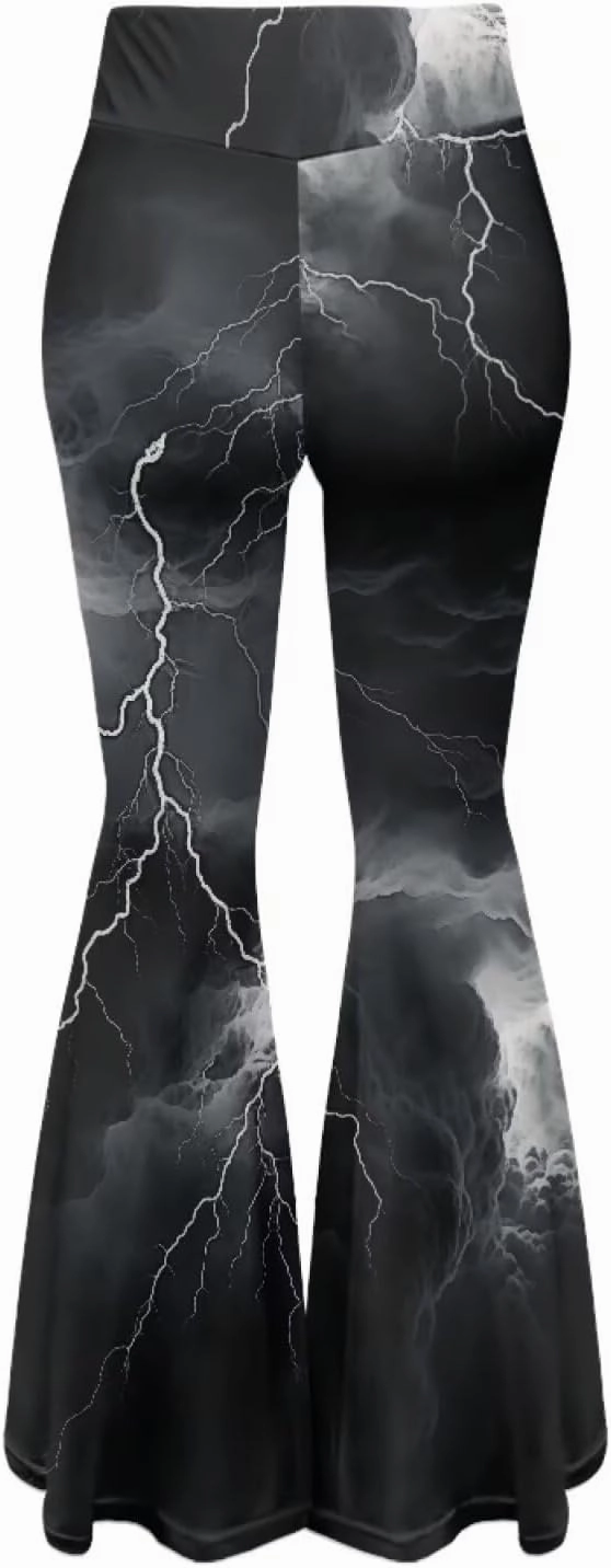 Camo Flared Leggings for High Waist Tummy Control, Women's Yoga Pants, Female Soft Lounge Pants for Sports Gym