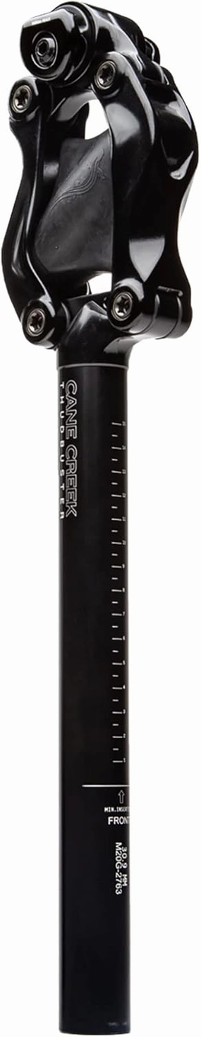 Cane Creek (Thudbuster LT G4) Bicycle Suspension Seatpost 27.2, 30.9, 31.6 With Optional Adapter To Fit All Sizes (Newest Version) 16 Inch Length Aluminum Alloy Adjustable Shock Absorber for Road, Gravel, & Electric Bicycles