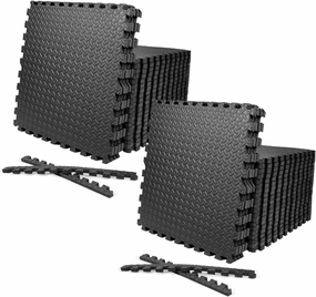 CAPHAUS 1/2 Inch Thickness Multipurpose EVA Foam Floor Tiles, 24-Inch x 24-Inch Interlocking Floor Mat for Indoor Gym and Home Use