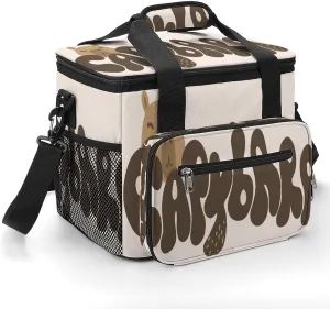 Capybara Cute Word 22.5L Insulated Camping Coolers Bag Large Leakproof Ice Chest for Beach Travel Picnic