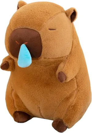 Capybara Plush with Snot Capybara Stuffed Animals Toys Soft Brown Capybara Plushie Doll Pillow Birthday Gift for Kids (17.72in /45cm Brown)