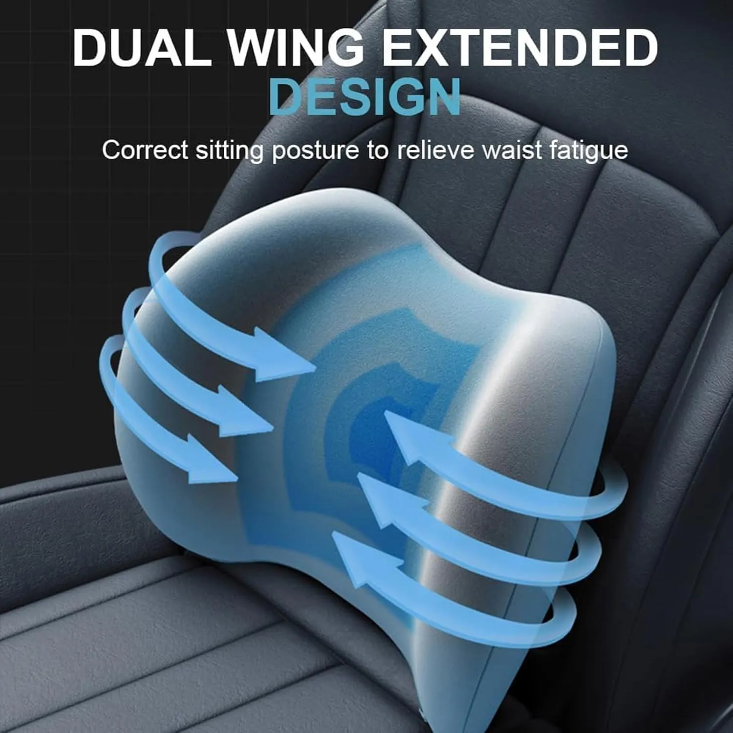 Car Headrest & Lumbar Support Cushion for Dacia Lodgy Duster Ateca Born 2012-2025, Ergonomic Memory Foam Head Rest Lumbar Support Pillow Breathable Cover Neck Back Pain Relief Removable