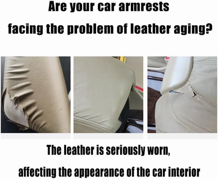 Car Center Console Protective Cover Suitable for Buick Excelle 2004 2005 2006 2007 2008 2009 2010 2012 2013 2014 2015 2016, Leather Watertight Armrest Box Protective Cover,Black