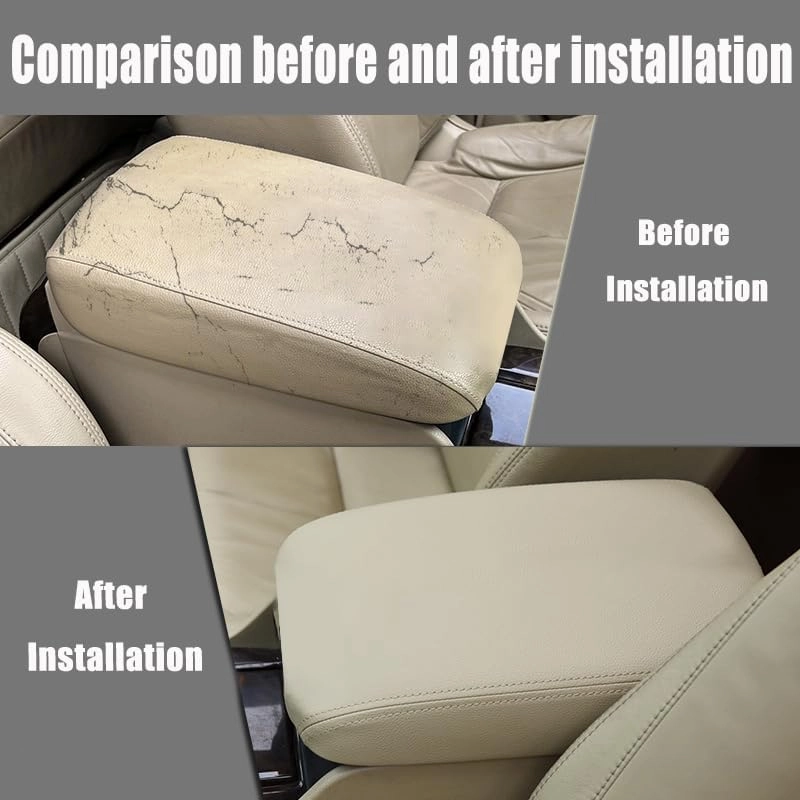 Car Center Console Protective Cover Suitable for Buick Excelle 2004 2005 2006 2007 2008 2009 2010 2012 2013 2014 2015 2016, Leather Watertight Armrest Box Protective Cover,Black