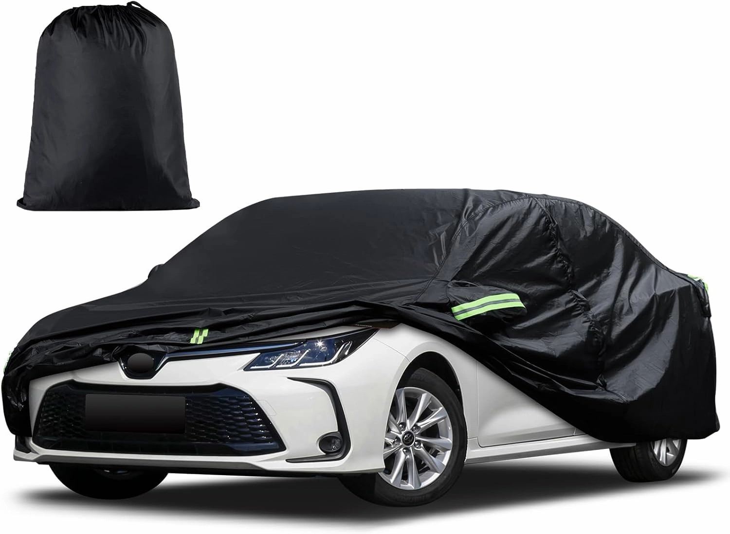 Car Cover Custom Fit for Toyota Corolla 2000-2025, Honda Civic 1991-2025, Waterproof All Weather Full Exterior Cover Rain Sun Hail Protector Car Cover with Door Zipper
