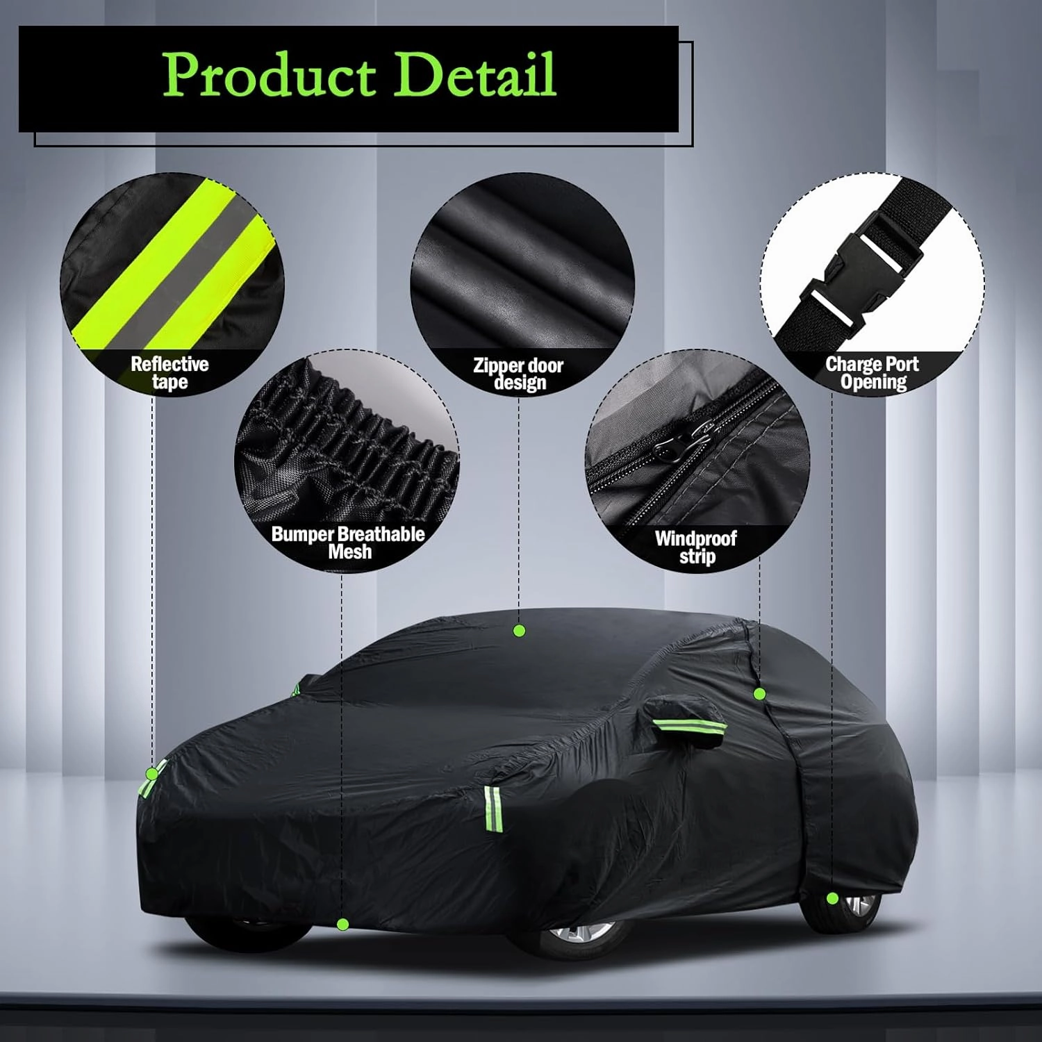 Car Cover Custom Fit for Toyota Corolla 2000-2025, Honda Civic 1991-2025, Waterproof All Weather Full Exterior Cover Rain Sun Hail Protector Car Cover with Door Zipper
