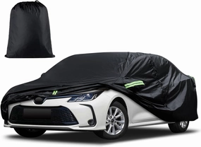 Car Cover Custom Fit for Toyota Corolla 2000-2025, Honda Civic 1991-2025, Waterproof All Weather Full Exterior Cover Rain Sun Hail Protector Car Cover with Door Zipper