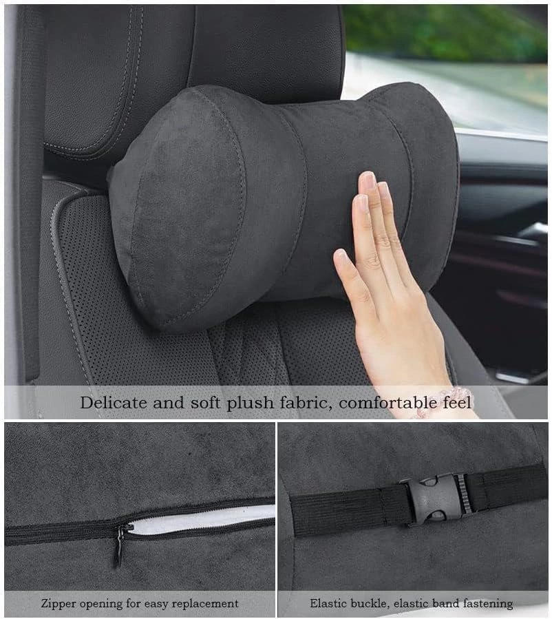 Car Headrest Pillow for Alfa Romeo Stelvio Giulia Giulietta Sportiva Mito, Car Neck Pillow, Head Neck Rest Cushion, Comfortable Soft Seat Back Pillows, Travel Pillow Cushion,B Brown