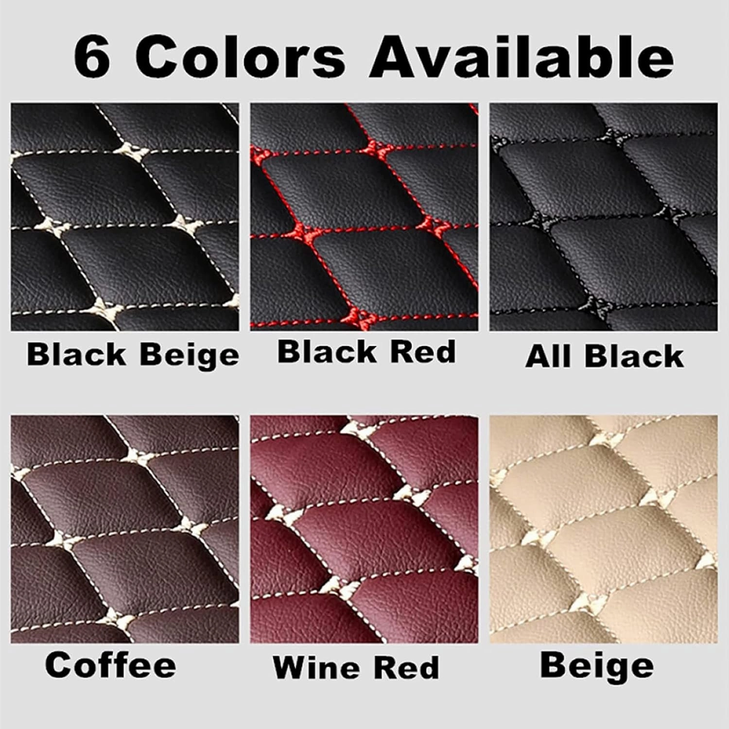 Car Leather Boot Mats for Subaru Outback 2015 2016 2017 2018 2019, Custom Full Coverage Cargo Liner Boot Carpets Tray Protector Pad Anti-Scratch Interior Accessories,E/Red