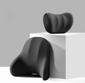 Car Neck Pillow Lumbar Support for suzuki super vitra Firm Comfortable Adjustable Removable Breathable Soft Memory Foam Relieve Body Pain,Black-C