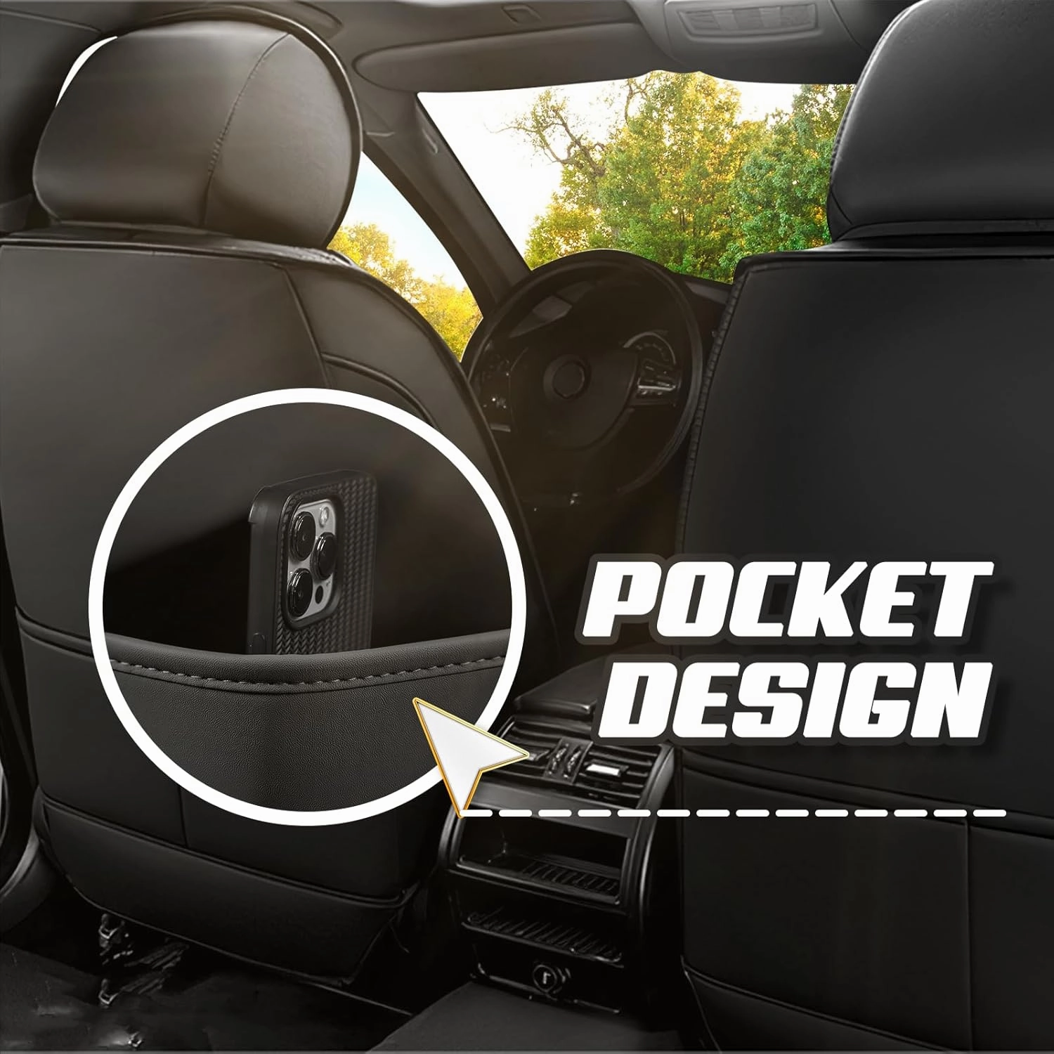 Car Seat Covers for GMC Sierra 1500 Limited 2019-2022, Premium Nappa Leather Car Seat Cover, Stylish Sport Seat Covers， Automobile Seat Cover Sets.(Luxury 5 Seats/Black)