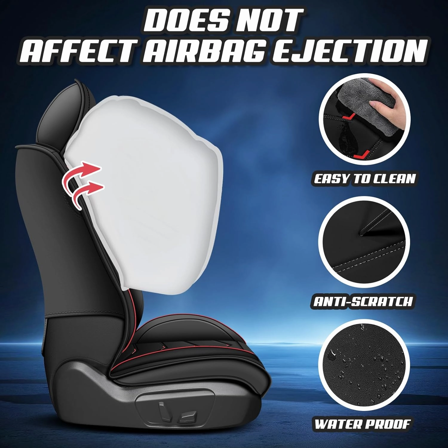 Car Seat Covers for GMC Sierra 1500 Limited 2019-2022, Premium Nappa Leather Car Seat Cover, Stylish Sport Seat Covers， Automobile Seat Cover Sets.(Luxury 5 Seats/Black)