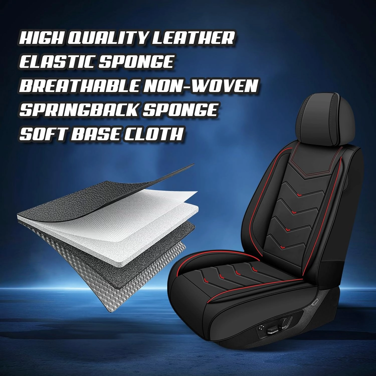 Car Seat Covers for GMC Sierra 1500 Limited 2019-2022, Premium Nappa Leather Car Seat Cover, Stylish Sport Seat Covers， Automobile Seat Cover Sets.(Luxury 5 Seats/Black)