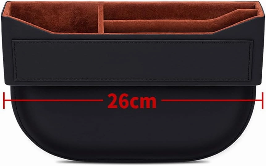 Car Seat Storage Box for Ligier JS50/JS60/Myli/Pulse 4/Be Sun/Be Two/OptiMax/X-Pro/X-Too, Car Console Side Pocket with USB Charging Hole Car Interior Accessories,A Red