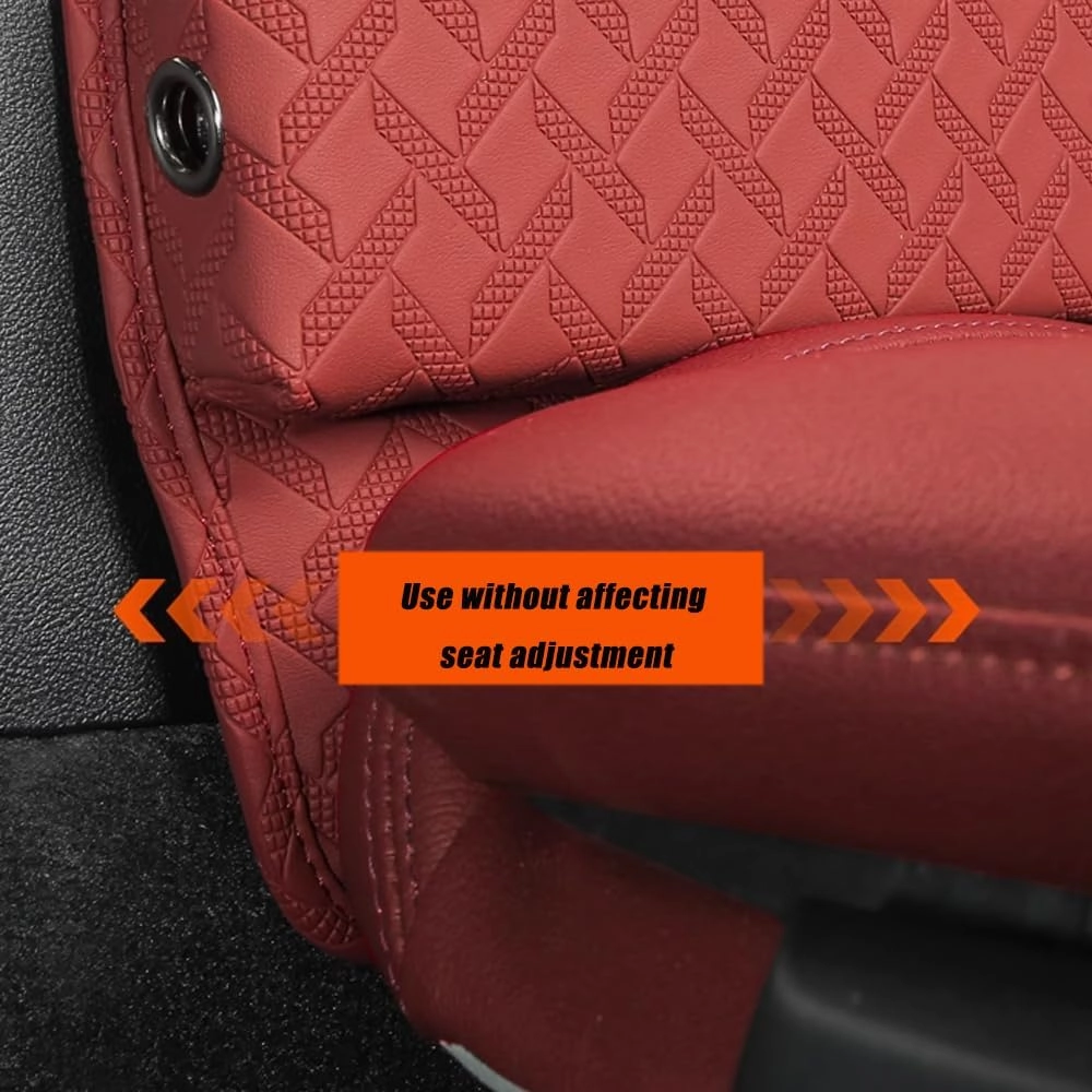 Car Seat Storage Box for Tesla Model 3/Model Y/Model X/Model S/Cybertruck, Premium Leather Car Storage Box Car Tidy Essentials with USB Charging Hole,C Orange