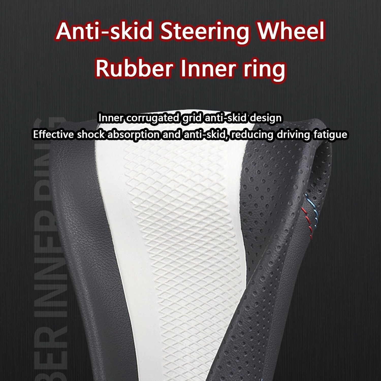 Car Steering Wheel Cover for Buick Regal Excelle GT Lacrosse Verano Excelle Encore Envision GL6 GL8, Anti-Slip Breathable Steering Wheel Protector Leather Steering Wheel Cover, Car Accessories