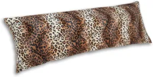 CARRIE HOME Cheetah Body Pillow Cover 20x54 Soft Plush Leopard Print Faux Fur Decorative Body Pillow Pillowcase for Home Couch Sofa (1 Pack, 20x54 inch)