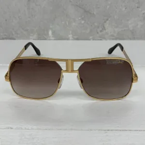 Cazal Legends Men's 701/3 003 Gold Retro Pilot Sunglasses 58mm