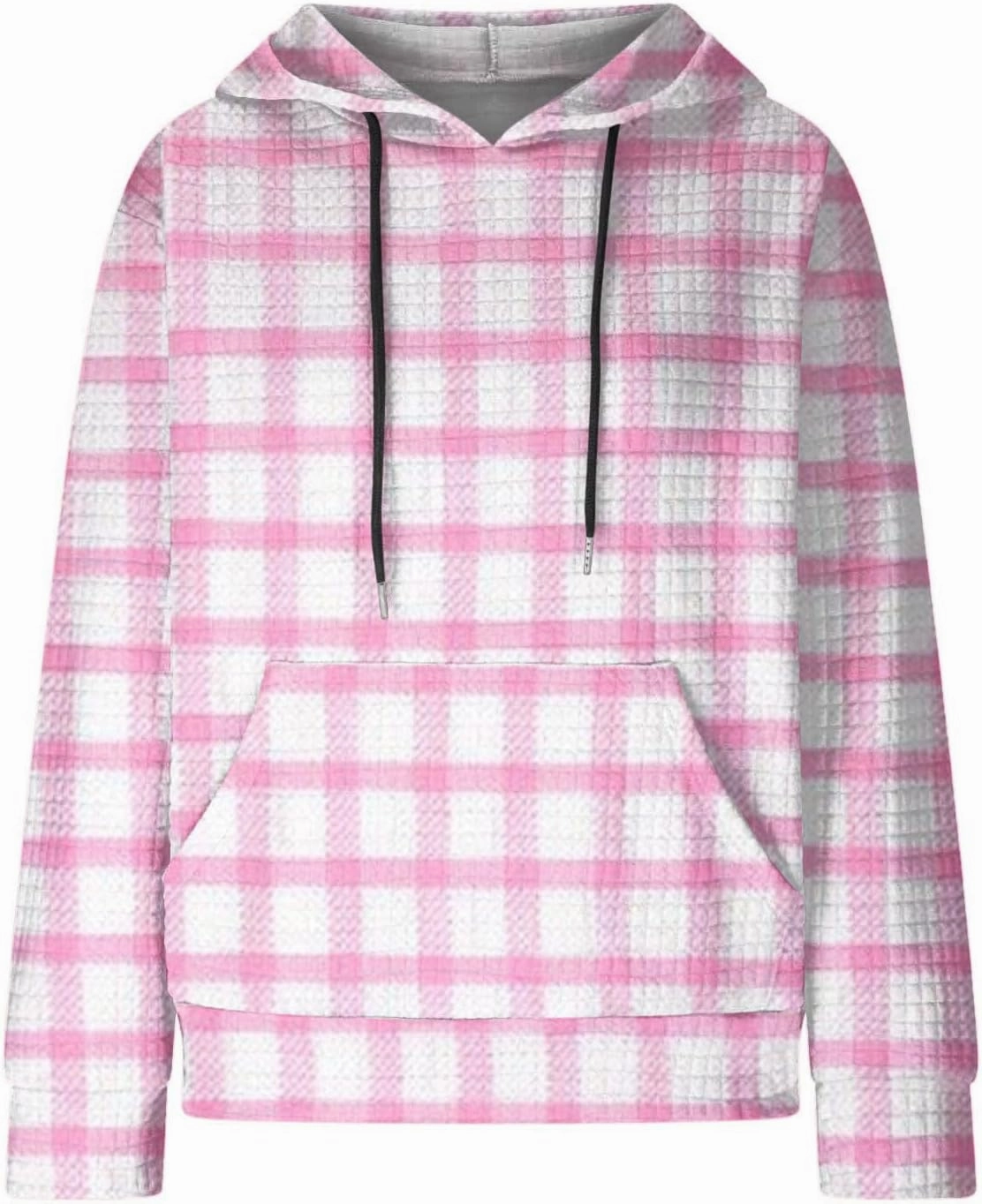 Ceboyel Women Waffle Knit Cute Hoodies Drawstring Pullover Sweatshirts Fashion Casual Sweaters Comfy Fall Clothes Outfits