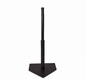Champion Sports Deluxe Batting Tee – Mounted on Official Home Plate, Adjustable Telescopic Molded Rubber Tee, Multiple Style Options – Singles & Sets Available