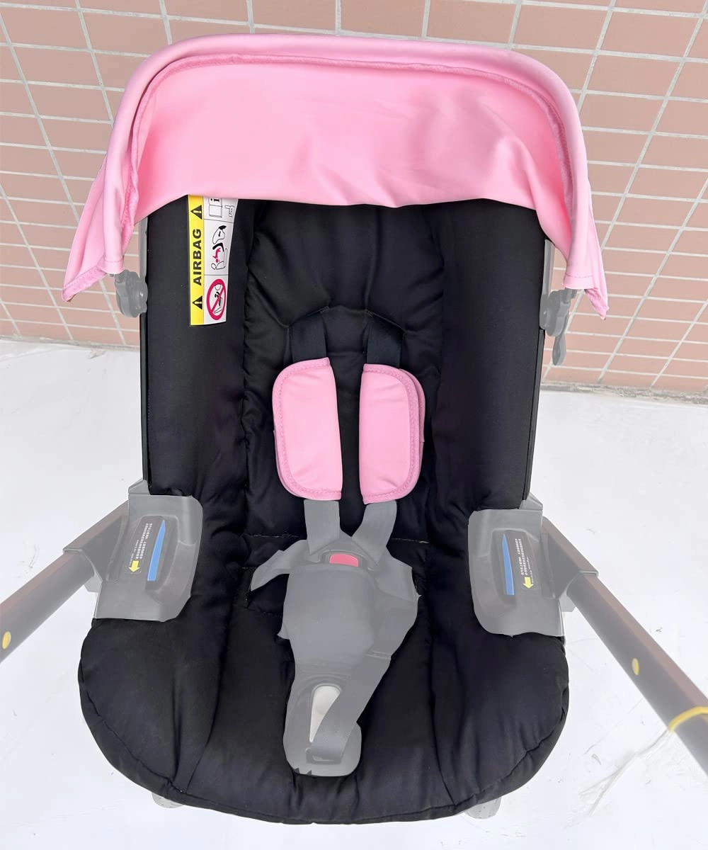 Changing Washing Kit,Canopy Sunshade Cover,Compatible with Car Seat Doona Strollers (Pink Black)