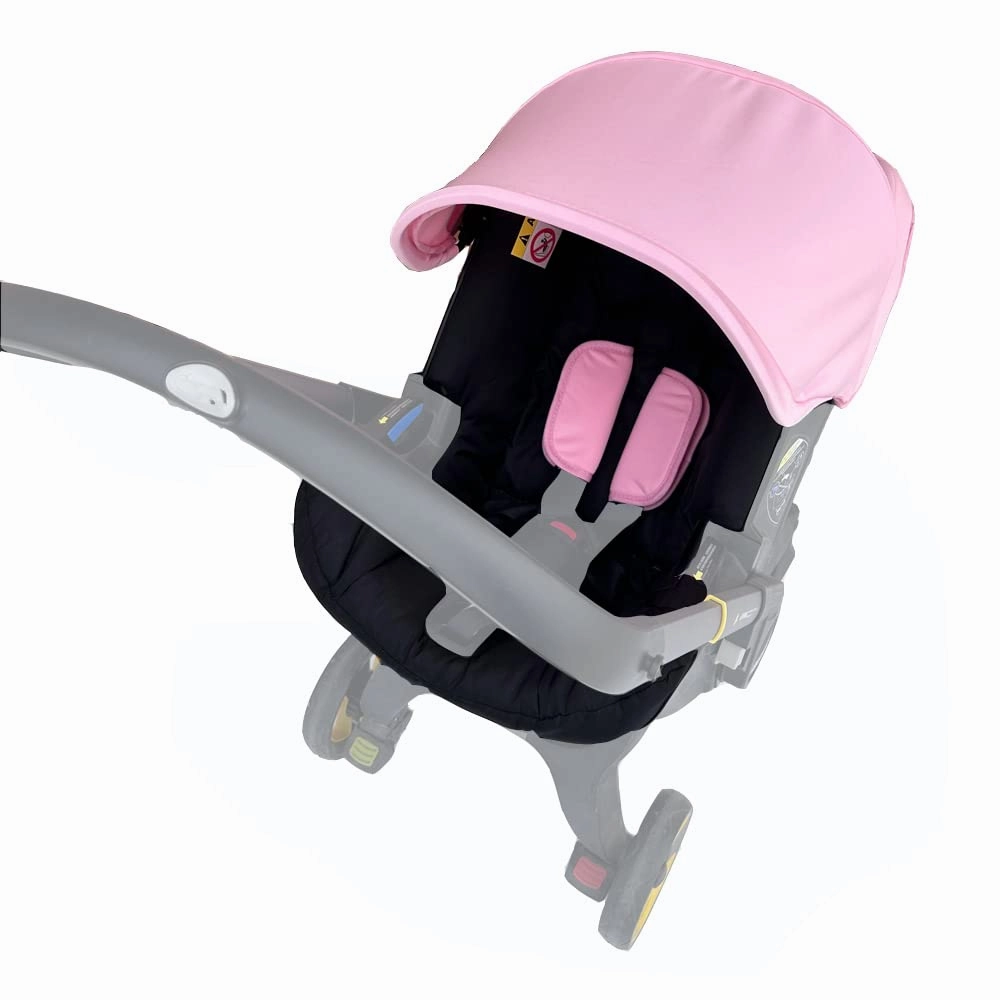 Changing Washing Kit,Canopy Sunshade Cover,Compatible with Car Seat Doona Strollers (Pink Black)