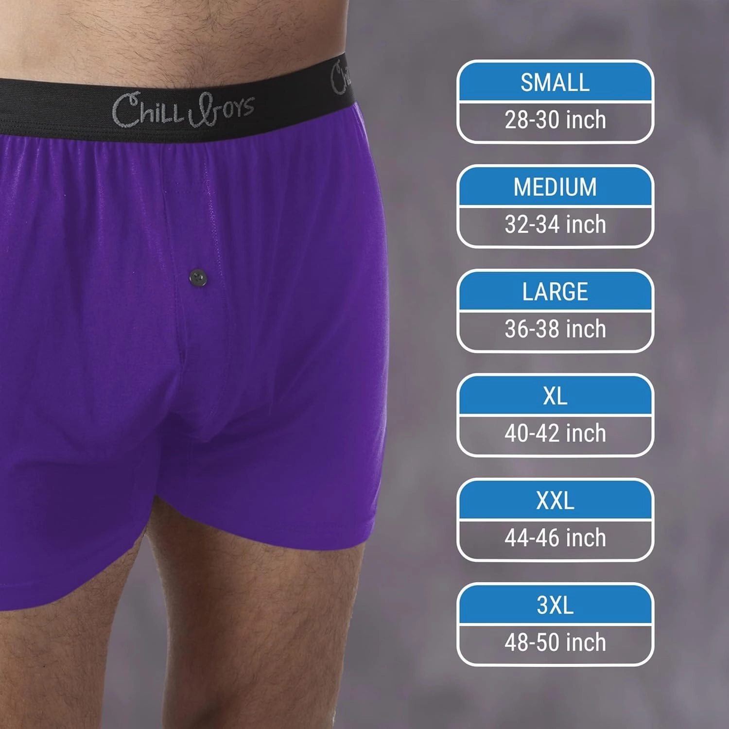Chill Boys Soft Viscose from Bamboo Boxers for Men - Cool Breathable Comfortable Men's Underwear - 3 Pack Boxer Shorts