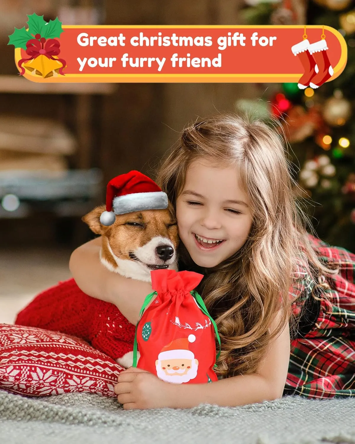 Christmas Dog Toys, 6 Pack Rope and Plush Toys/Gifts for Puppy Small Medium Dogs