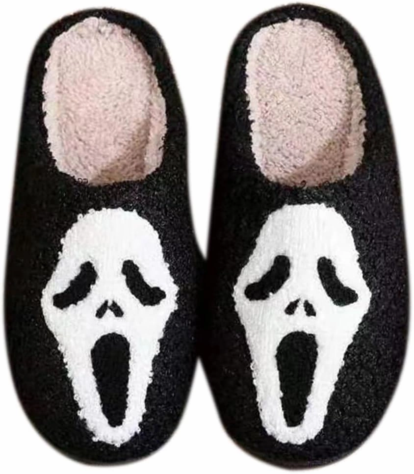 Christmas Slippers - Soft Plush Fuzzy Gingerbread Santa Slippers for Women & Men - Family Indoor/Outdoor Shoes - Perfect Christmas Gifts