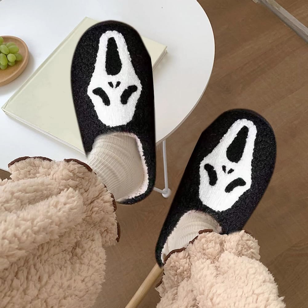 Christmas Slippers - Soft Plush Fuzzy Gingerbread Santa Slippers for Women & Men - Family Indoor/Outdoor Shoes - Perfect Christmas Gifts