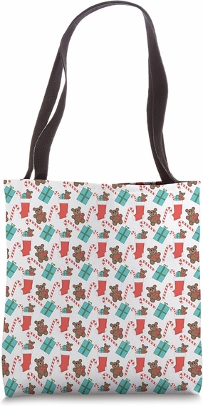 Christmas Teddy Bear Totebag Tote Bag