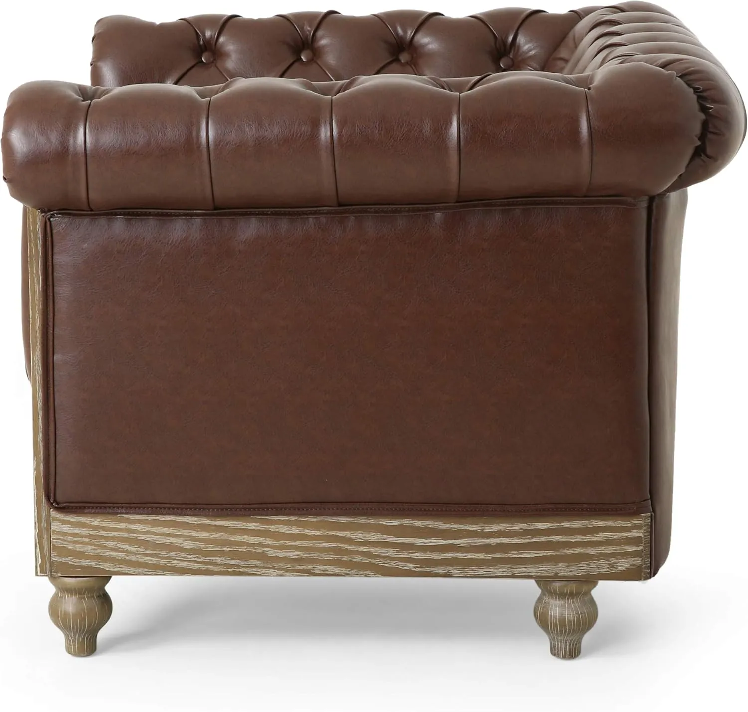 Christopher Knight Home Castalia Club Chair, Dark Brown   Natural 33.5D x 39W x 28H Inch