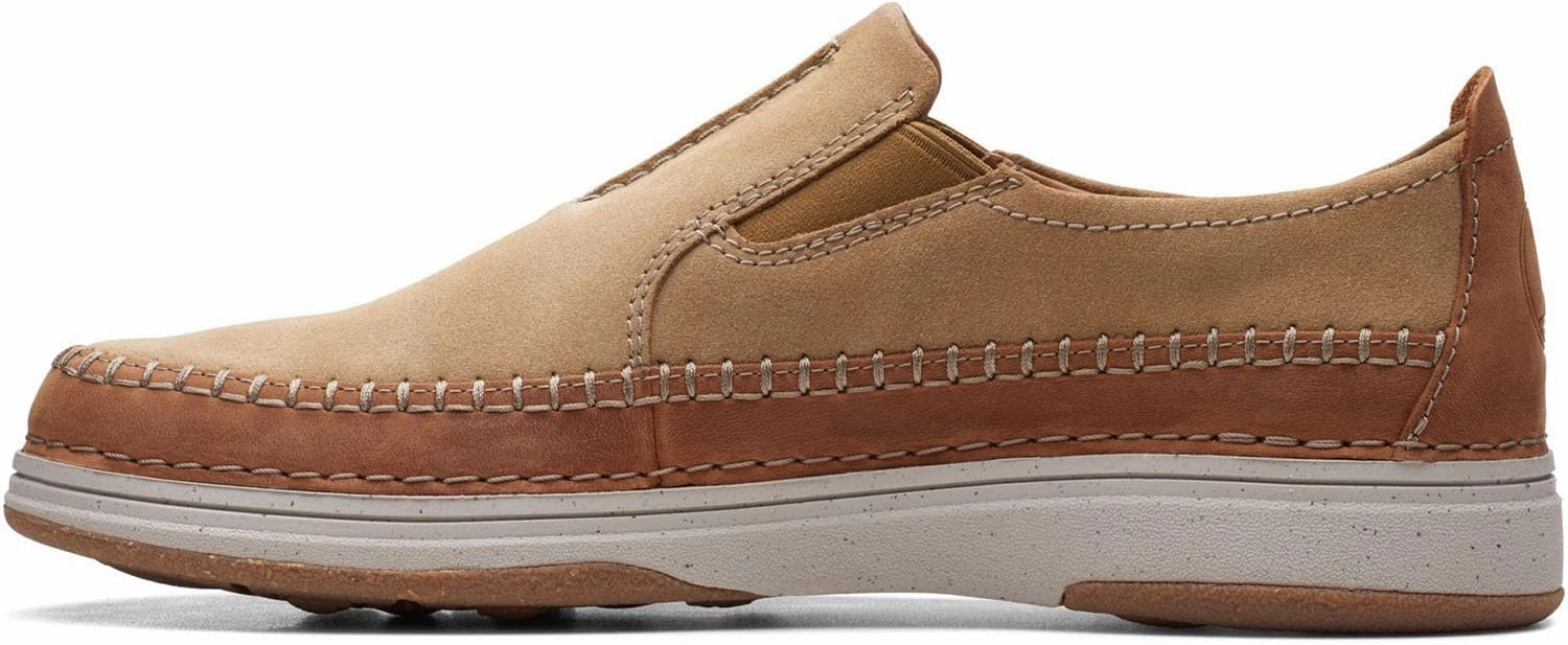 Clarks Men's Nature 5 Walk Moccasin, Dark Sand Combi, 11.5