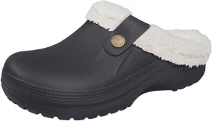 Clog Slippers for Women Lined Croc Memory Foam Warm Garden Shoes Slippers Winter Waterproof Indoor Outdoor Shoes