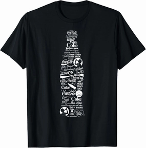 Coca-Cola Bottle Logos Fill T-Shirt